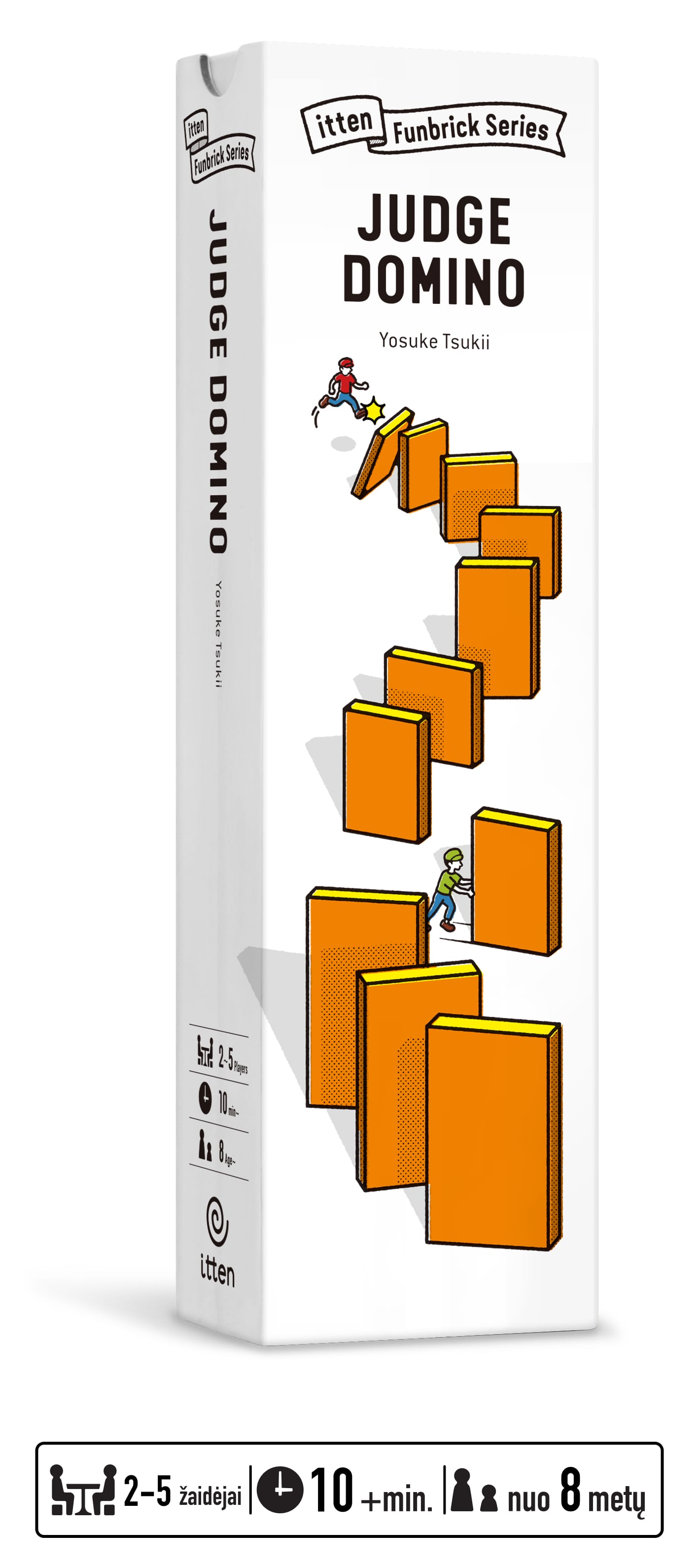 Game Shelf – Ninja Master stalo žaidimas iš Itten Funbrick serijos, spalvinga japoniška dėžutė su nindzės iliustracija.