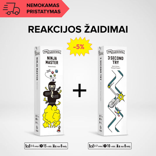 Reakcijos žaidimai – Ninja Master + 3 Second Try!